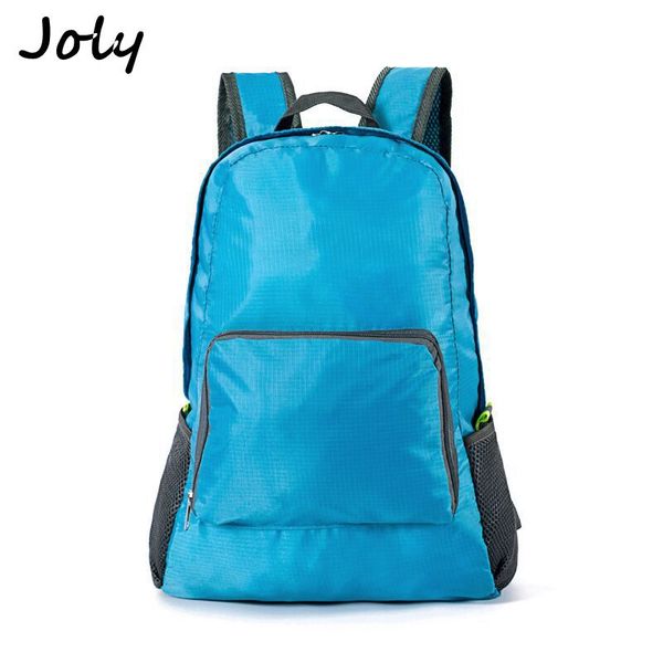 

2018 simple reusable folding handle backpack traveling backpack nylon waterproof and fordable traveling women men shoulder bags
