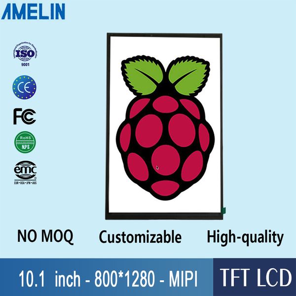 10,1 Zoll 800 * 1280 hochauflösende IPS TFT LCD-Modul-Bildschirm mit MIPI-Schnittstelle Anzeigetafel