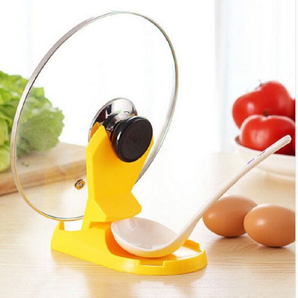 

creative multifunction foldable spoon pot lid shelf cooking storage kitchen decor tool stand holder racks kitchen accessories
