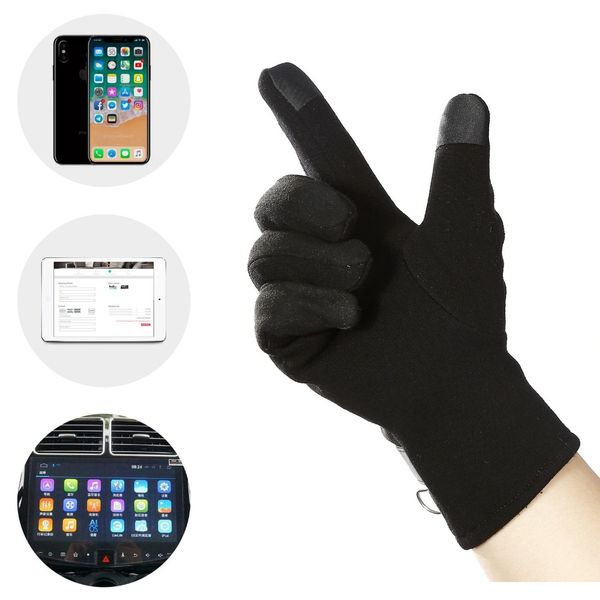 

men running gloves tounch screen sport gloves windproof wear-resistant cycling ski hiking outdoor casual bicyle, Black