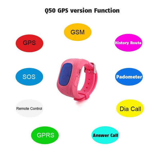

Q50 ЖК-GPS трекер для ребенка Kid smart Watch SOS Безопасный вызов Location Finder трекеры smartwatch для