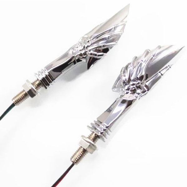 

skull hand claw turn signal light and most motorcycles with 8mm hole fairing