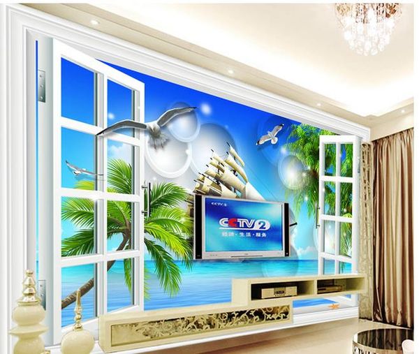 

пѬимоѬкий пейзаж 3d окно в он ен овѬеменна гоина обои