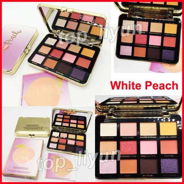 

2018 makeup faced white peach matte eye hadow palette 12 color himmer eye hadow glitter velvet matte eye hadow palette dhl hipping