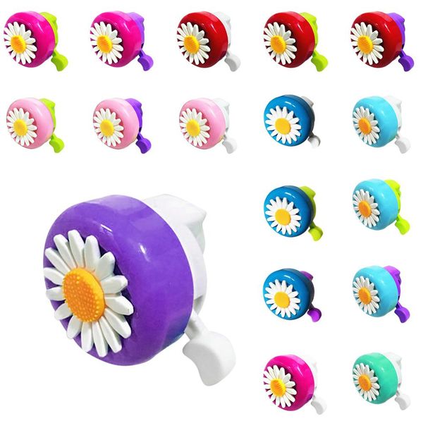 

multicolor cute flower bike bicycle cycling handlebar ring horn sound sunflower bell alarm (17 colors optional