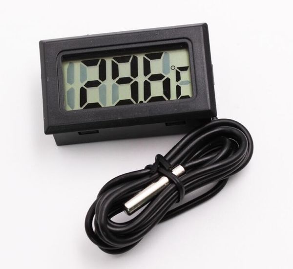 Dijital LCD Ekran Termometre Buzdolabı Buzdolabı Dondurucu Akvaryum Balık tankı sıcaklığı -50 ~ 110c GT Perakende Kutusu 1m Kablo