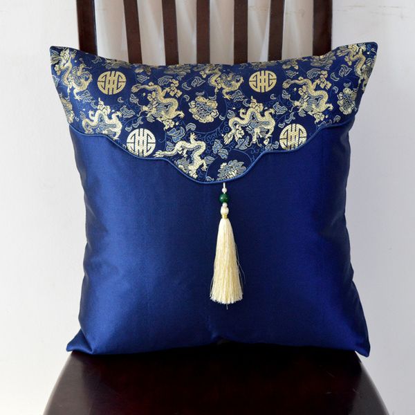 2018 Chinese Classical Satin Throw Pillow Covers Embroidered