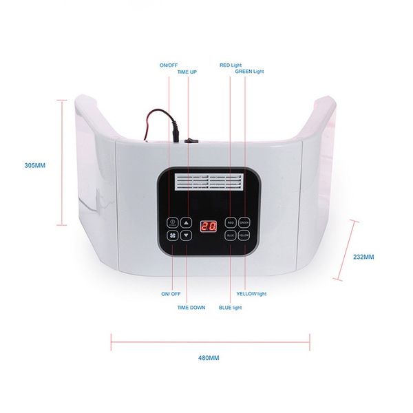 

2019 new medical type pn 7 colors led light therapy skin rejuvenation facial care treatment acne removal beauty machine