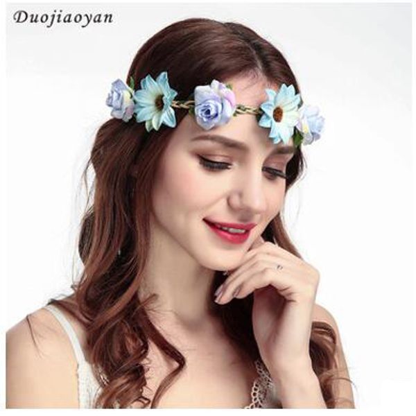 Women Flower Headband Girls Flowers Hair Wear Children Headbands Headband Hair Accessories The Wreath Dressing For Hair Decorative Hair Barrettes
