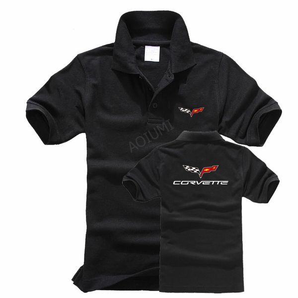 

2018 Дизайнер Новый Chevrolet Corvette Рубашки Поло Мужчины Летняя Мода Мужская Хлопок Поло