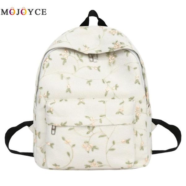 

floral embroidery girls student school backpacks casual canvas travel rucksacks bag for women 2018 feminina