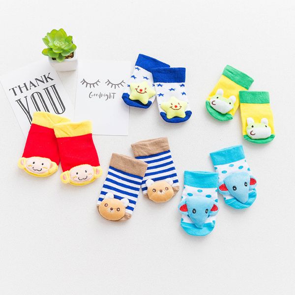 

fdwerynh cute animal baby socks non-slip rubber soles sock for baby girls boys cartoon socks children stuff, Pink;yellow