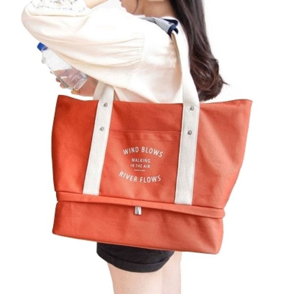 

large capacity single bag canvas travel storage pouch