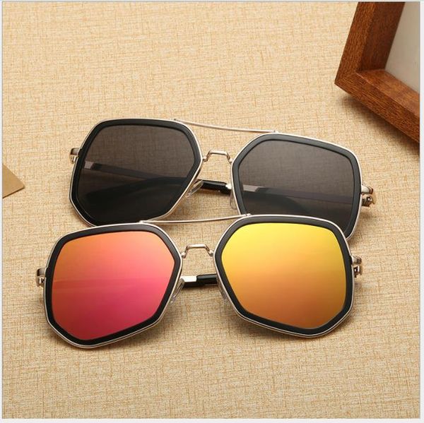 

korean polygonal sunglasses, men and women, metal personalities, chaoyang street, sunglasses, glasses, White;black