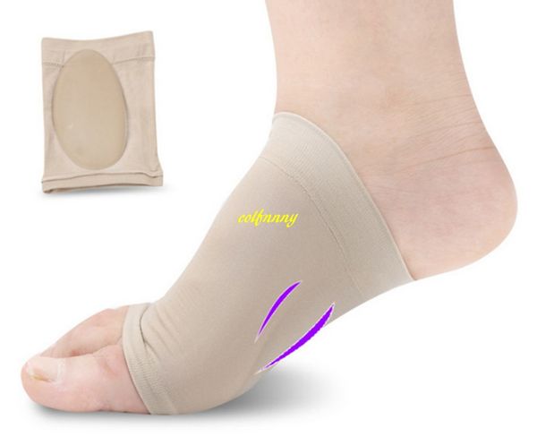 50 paia/lotto Piedi Piatti Ortesi Arch Support Fasciatura Elastica Cuscinetti di Gel di Silice Antiscivolo Sollievo Dal Dolore Massaggio Scarpe Solette