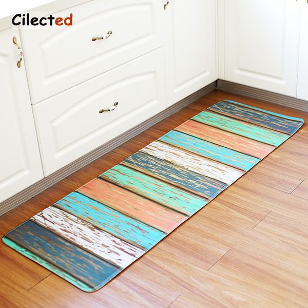 

cilected 2018 new long wood printing carpet floor mats home bathroom mat living room bedroom kitchen water foot pad rug 55x160cm