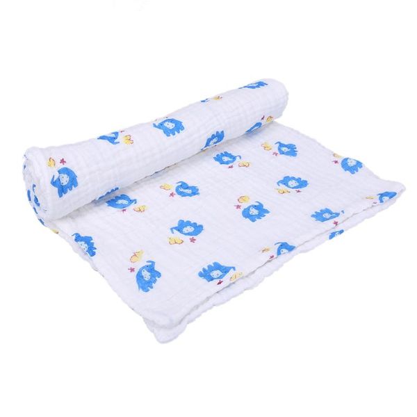 Acheter Nouveau Né Serviette De Bain Coton De Gaze 6 Couche Couverture De Bande Dessinée Ultra Douce Forte Absorption Deau Bébé Soins Accessoires De