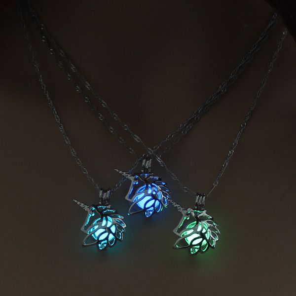 

Hecarim Glow in the Dark necklace LOL Hecarim HORSE Horse silver Chain Jewelry Pendants Necklaces Mens Punk Unicorn Necklace