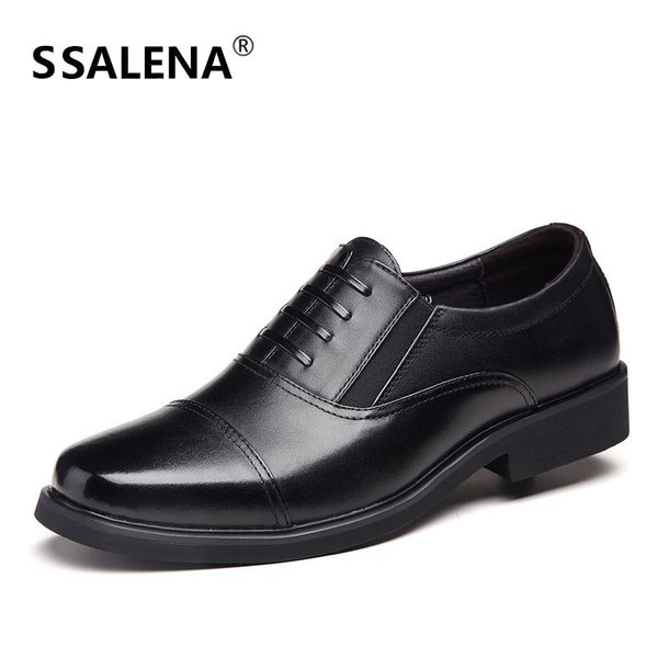 

men patent leather business casual dress shoes male italian style flat oxfords shoes fashion wedding breathable aa11707, Black