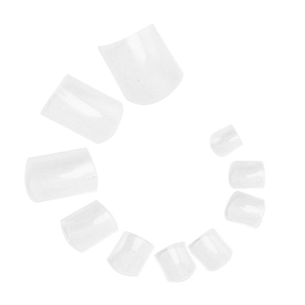 

500pcs transparent color false toenails nail art nail gel art stickers, Red;gold