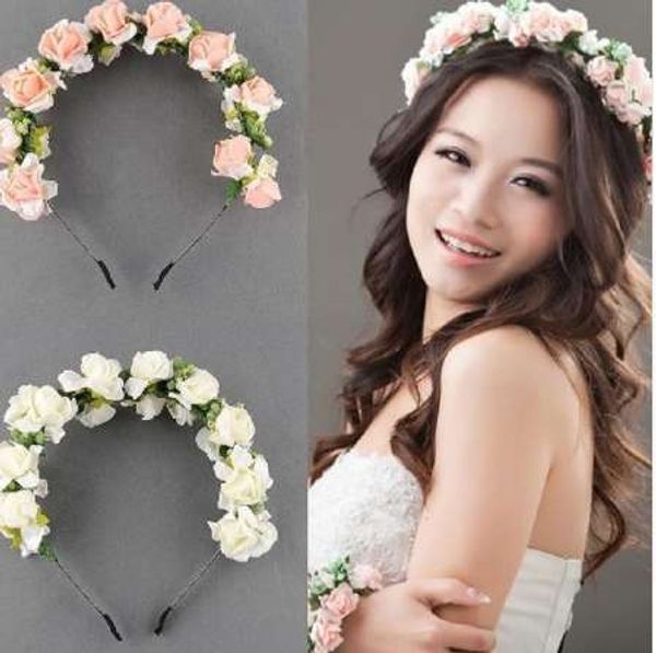 

wedding flower garland bride hairband hair accessories festival decor princess floral wreath