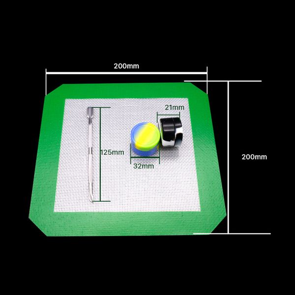 Cuscinetti per narghilè in cera siliconica Vasi per stuoie per erbe secche quadrate Contenitori Kit di strumenti per tamponare per bong Piattaforme petrolifere Tubi per fumare