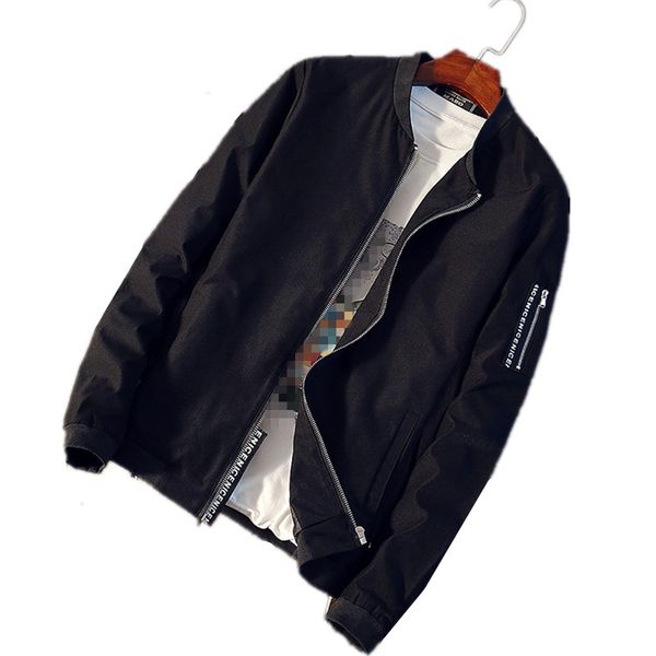 

a1460 spring autumn winter 2018 new men fashion style young slim coat stand collar casual handsome jackets wholesale, Black;brown