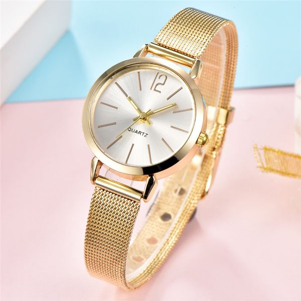 

rose gold women bracelet watches fashion luxury quartz-watches brand ladies casual dress sport watch simple clock dropshiping, Slivery;brown