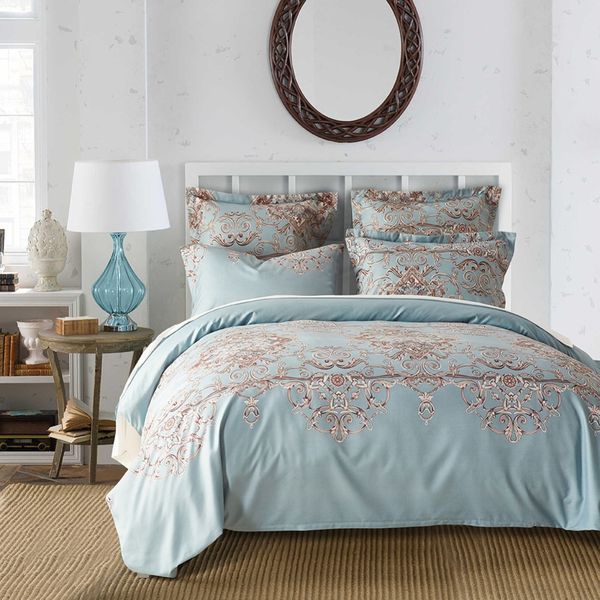 

beautiful european iron art paern home dorm bedding duvet cover set with pillow case sham uk us size