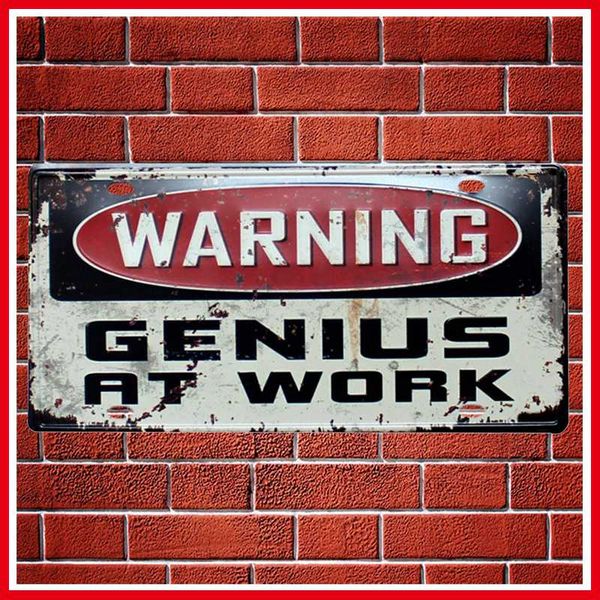 

new warning at work vintage home decor metal tin sign bar\pub\l decorative metal sign art painting plaque