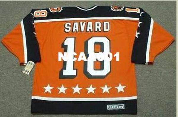 

мужские # 18 денис савард 1984 кэмпбелл "all star" ccm старинные хоккей джерси или обычай любое имя или номер ретро джерси, Black;red