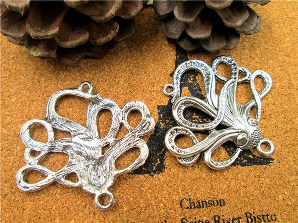 

18pcs ocs ocs pendant ocs charm marine animals sea animals fittings diy supplies, jewelry making, findings, 55*45mm, Bronze;silver