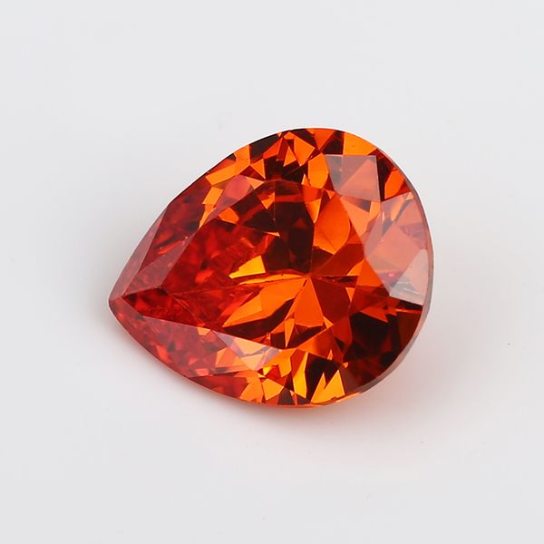 

2x3~13x18mm 5a grade oragne color pear shape cubic zirconia stone loose cz stone synthetic gems, Black