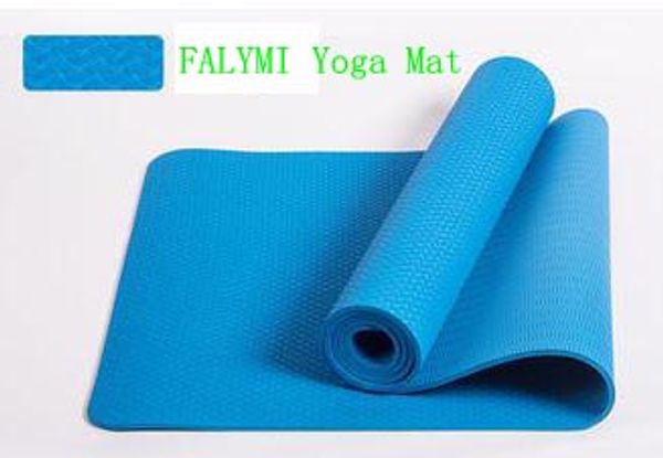 

falymi 8mm thick light blue color durable&tpe yoga mats