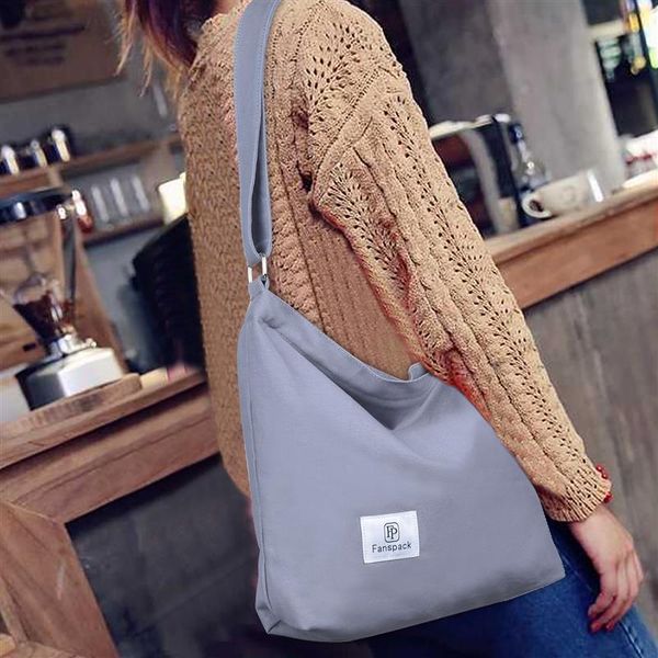 

fashion canvas women handbag preppy style large capacity crossbody shopping bag for girls ladies bolsas femininas sac