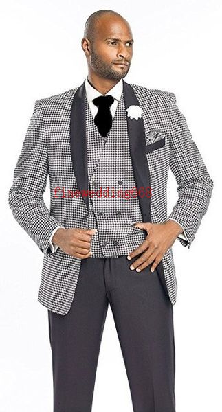 

new style one button groomsmen shawl lapel groom tuxedos black brothers wedding/prom/dinner man blazer(jacket+pants+tie+vest, Black;gray