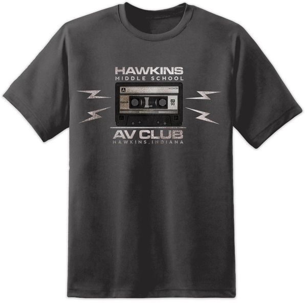 Mens Stranger Things Hawkins Middle School Av Club T Shirt