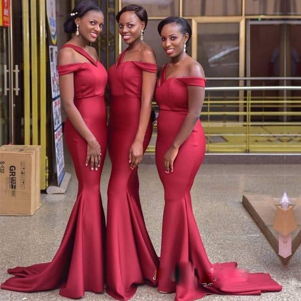

saudi african mermaid bridesmaid dresses one shoulder satin maid of honor dress long zipper black girls formal dresses party wear vestidos, White;pink