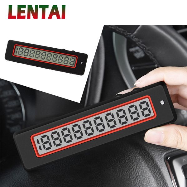 

lentai 1set car interior parking card led night light digital display for lada corolla c-hr avensis rav4 auris