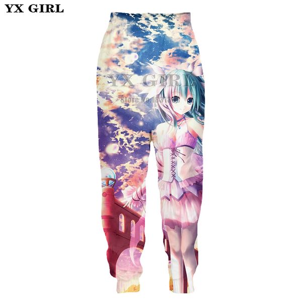 

vocaloid hatsune miku 3d print oggers cute funny pants men pants casual brand sweatpants jogger dropshipping -17, Black