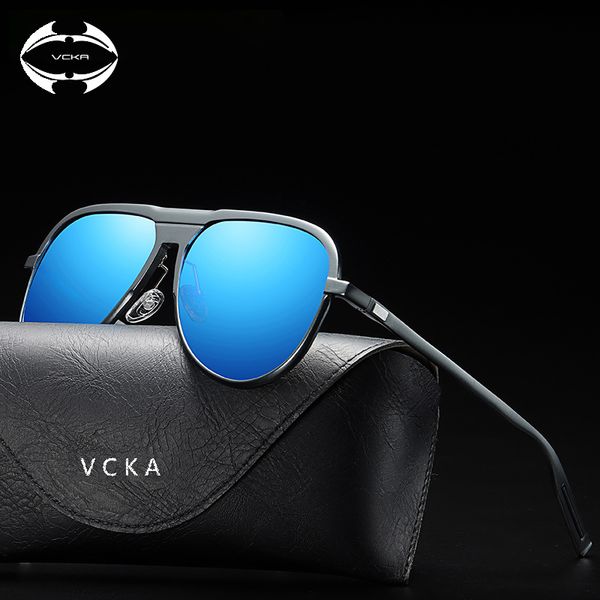 

vcka ретро алюминиевый бренд магния мужские зеркала солнцезащитные очки поляризованные линзы старинные очки вождения солнцезащитные очки для, White;black