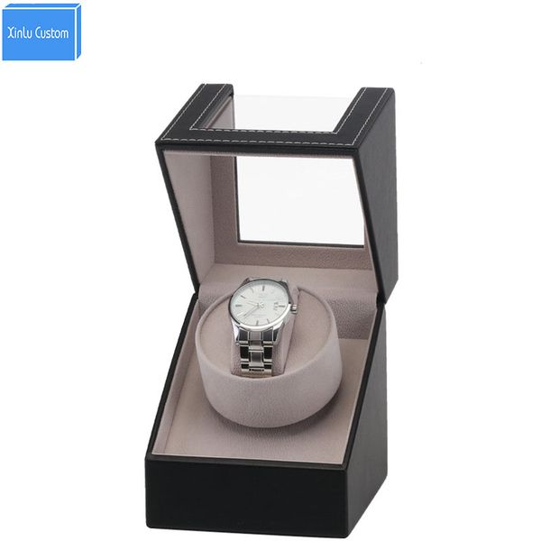 

super discount safe automatic watch winder box winders uhrenbeweger cassaforte enrouleur global use us/au/uk/eu plug/battery box, Black;blue
