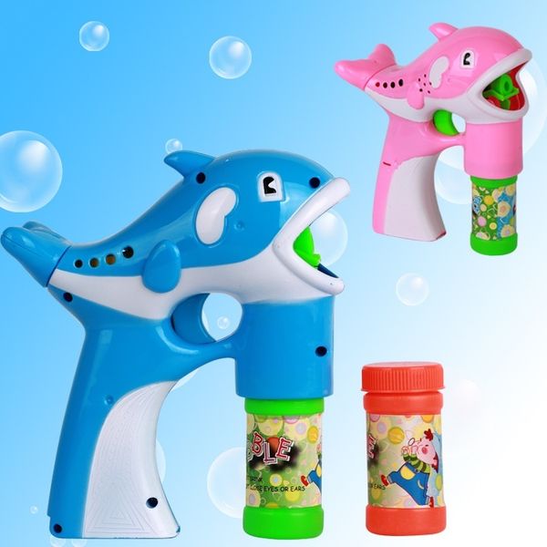 

music automatic dolphin bubble gun electric music light gun automatic bubble gun child toy