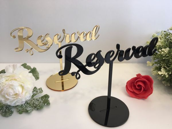 

reserved table sign reserved seating sign for weddings tanding acrylic gold wedding reception custom