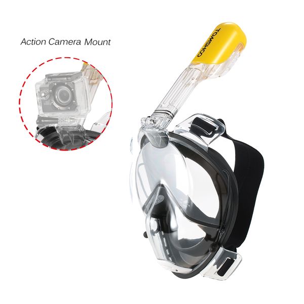 

water sports tomshoo diving mask scuba mask underwater anti fog full face snorkeling mask swimming diving equipment with holder
