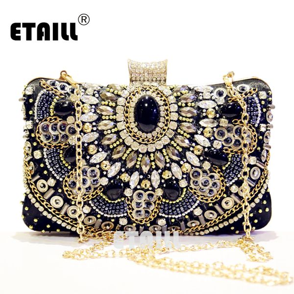 

etaill 2017 women rhinestones stone day clutches beaded diamonds luxurious evening bags for wedding party crystal crossbody bag