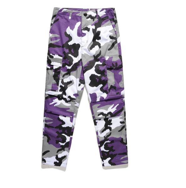 

Камуфляж Мужские Брюки-Карго Розовый S Длинные Брюки Multy Камуфляж Хип-Хоп Мужчины