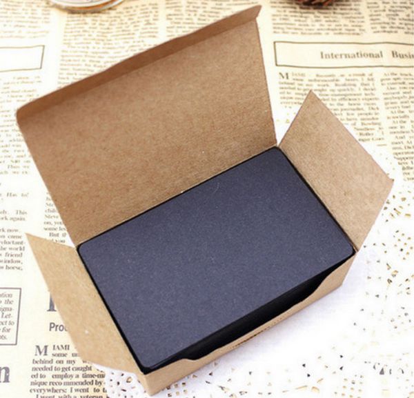 

100 pcs/set new simple kraft paper white black diy graffiti memo pads note pads message words cards stationery school supplies