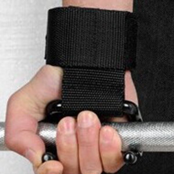 

1pc weight lifting wrist protect hook hand bar wrist straps weightlifting glove strength training gym fitness hook support p5, Black;red