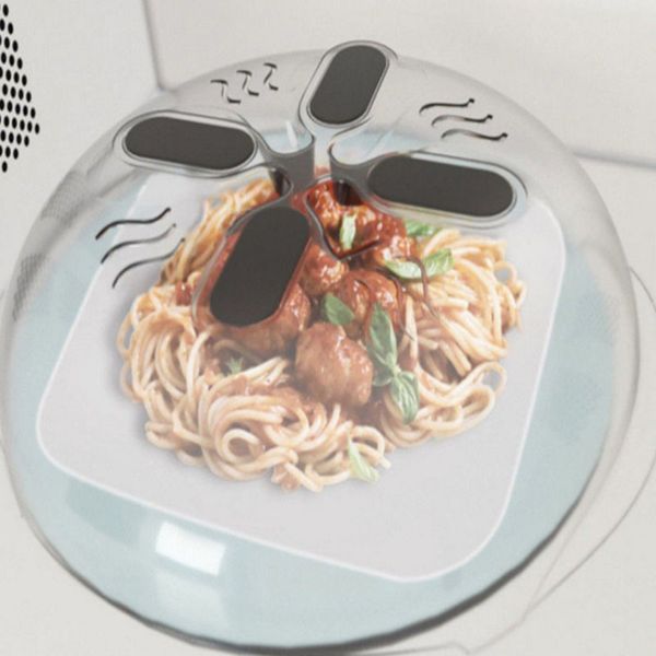 

magnetic microwave splatter lid with steam vents microwave splatter lid splatter guard cover microwave hover anti-sputtering cover